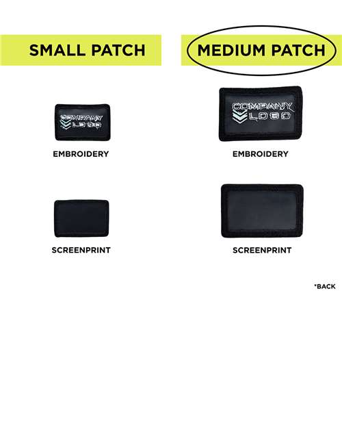 MERET-MPBK10-Medium Blank Black Patch - Qty 10 - Image 5