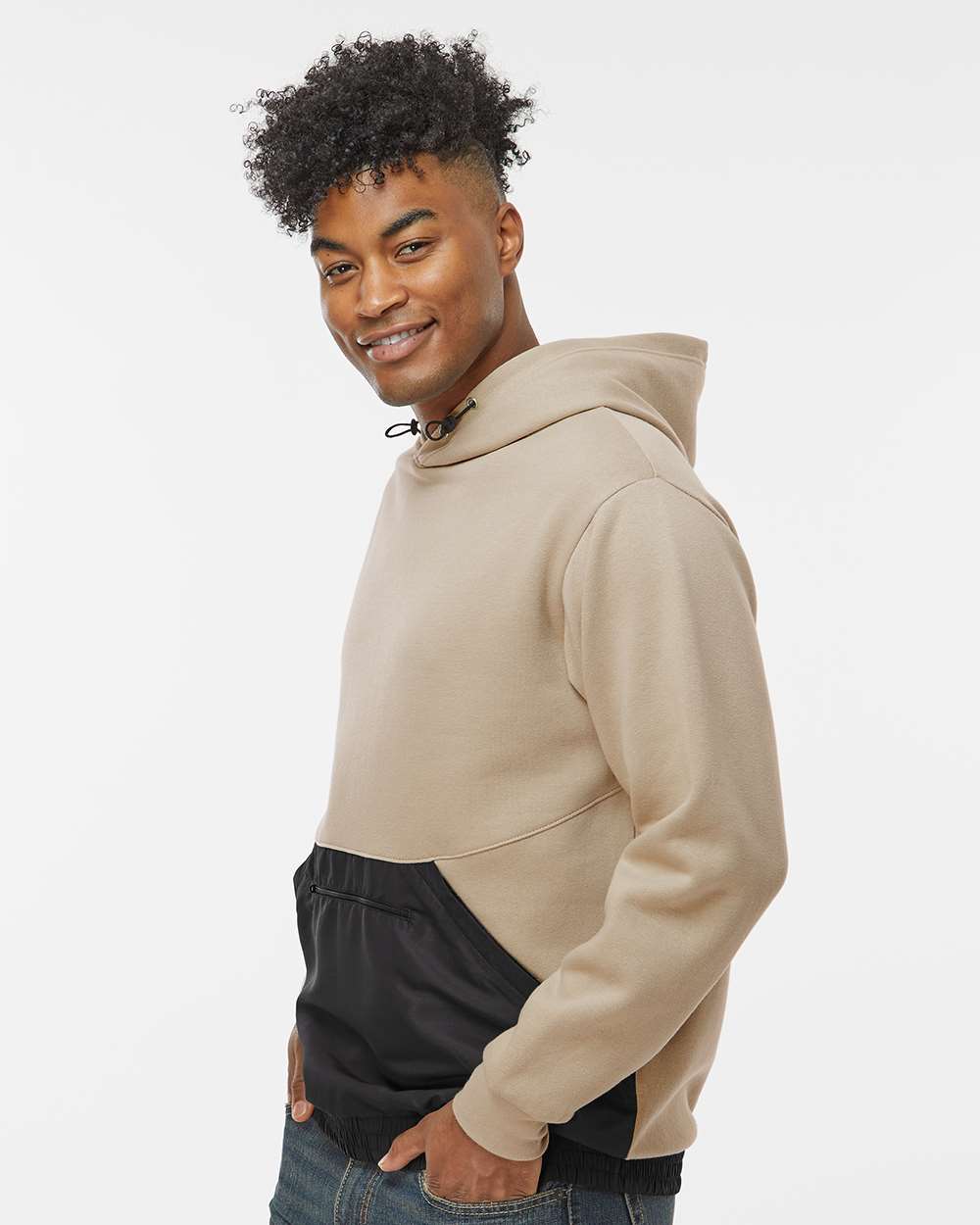 MV Sport-23112-Mixed Media Hooded Sweatshirt - Image 5