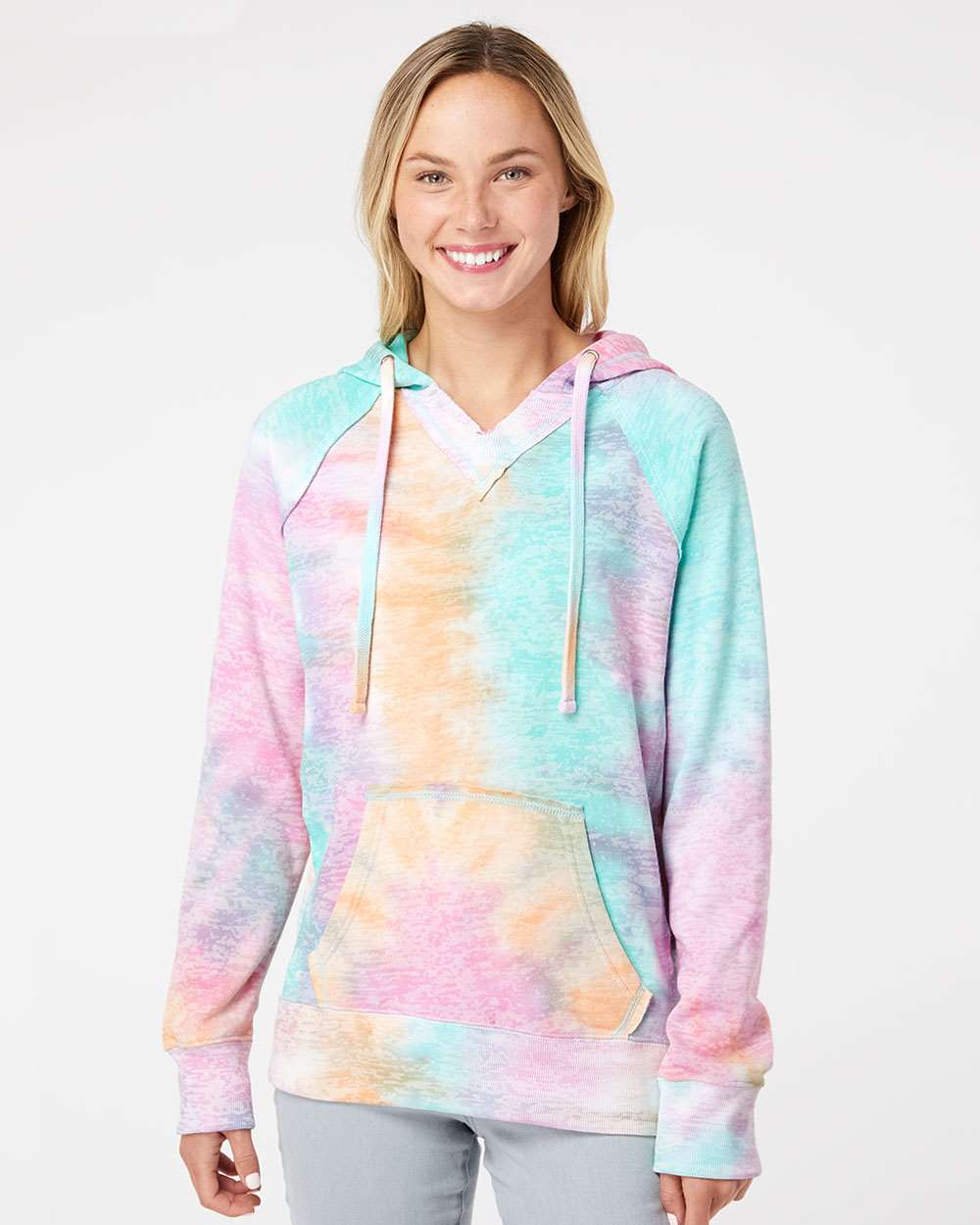 MV Sport-W1162-Women’s Courtney Burnout V-Notch Hooded Sweatshirt - Image 5
