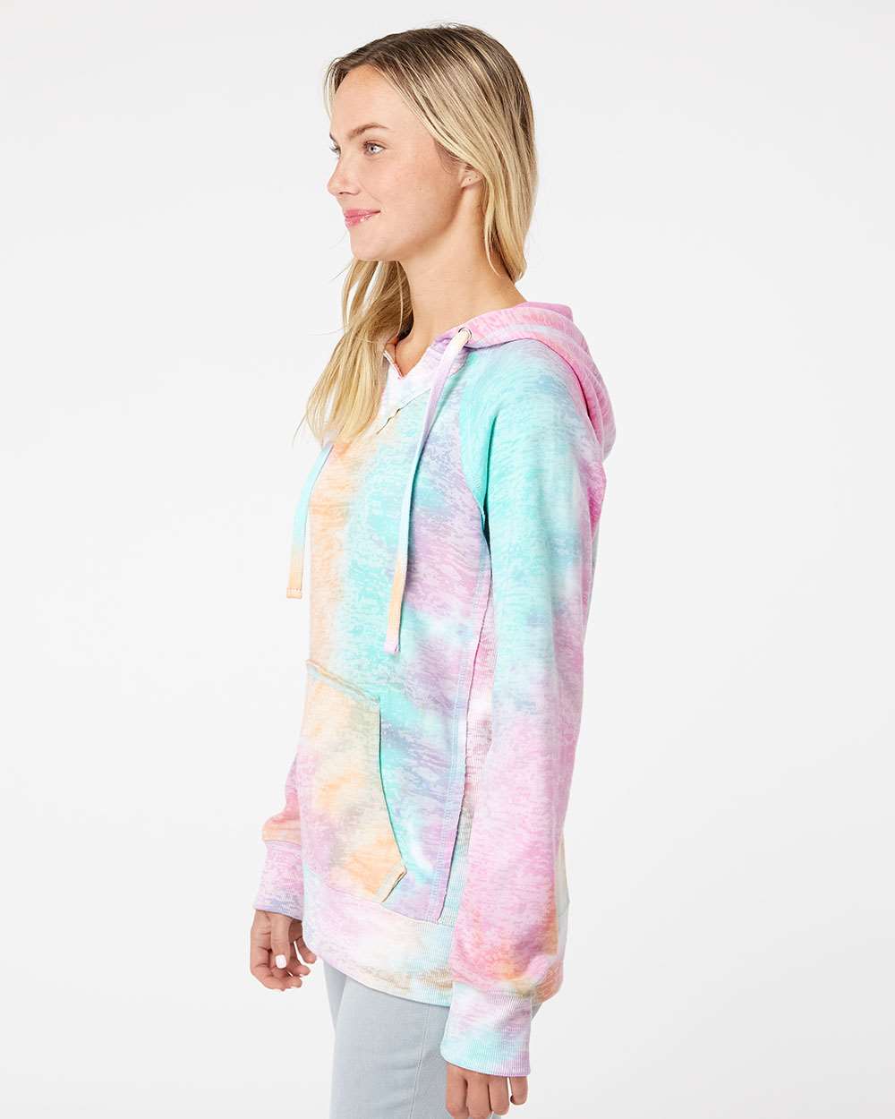 MV Sport-W1162-Women’s Courtney Burnout V-Notch Hooded Sweatshirt - Image 6