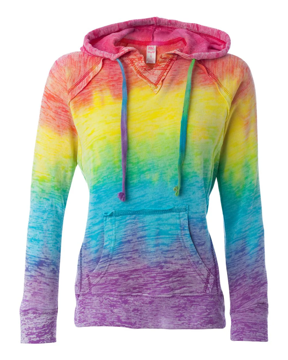 MV Sport-W1162-Women’s Courtney Burnout V-Notch Hooded Sweatshirt - Image 8