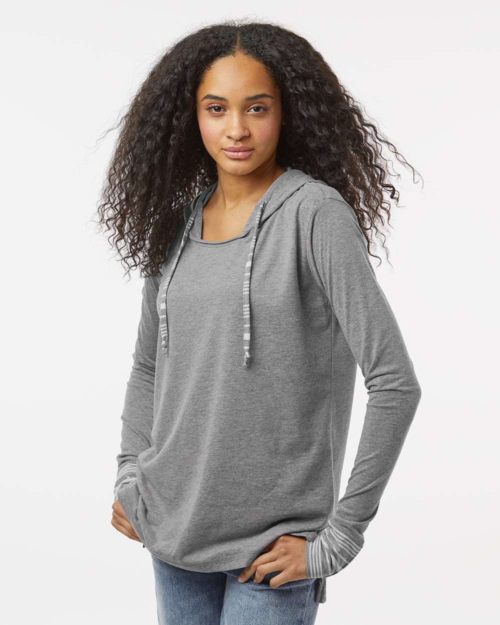 MV Sport-W19439-Women's Heathered Jersey Hooded Tunic - Image 12