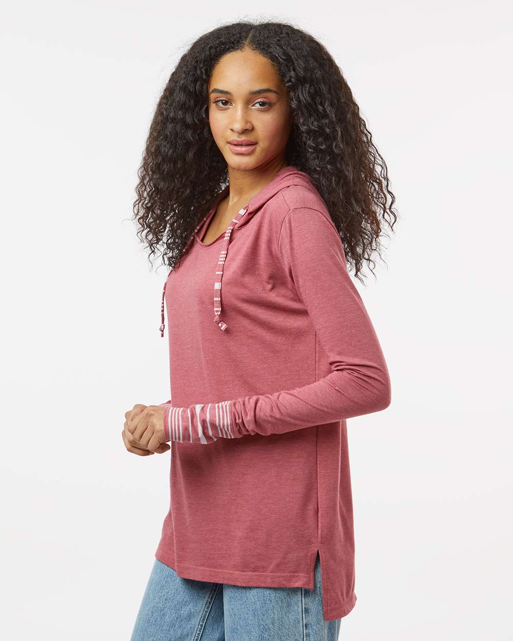 MV Sport-W19439-Women's Heathered Jersey Hooded Tunic - Image 5