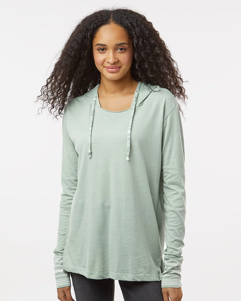 MV Sport-W19439-Women's Heathered Jersey Hooded Tunic - Image 7