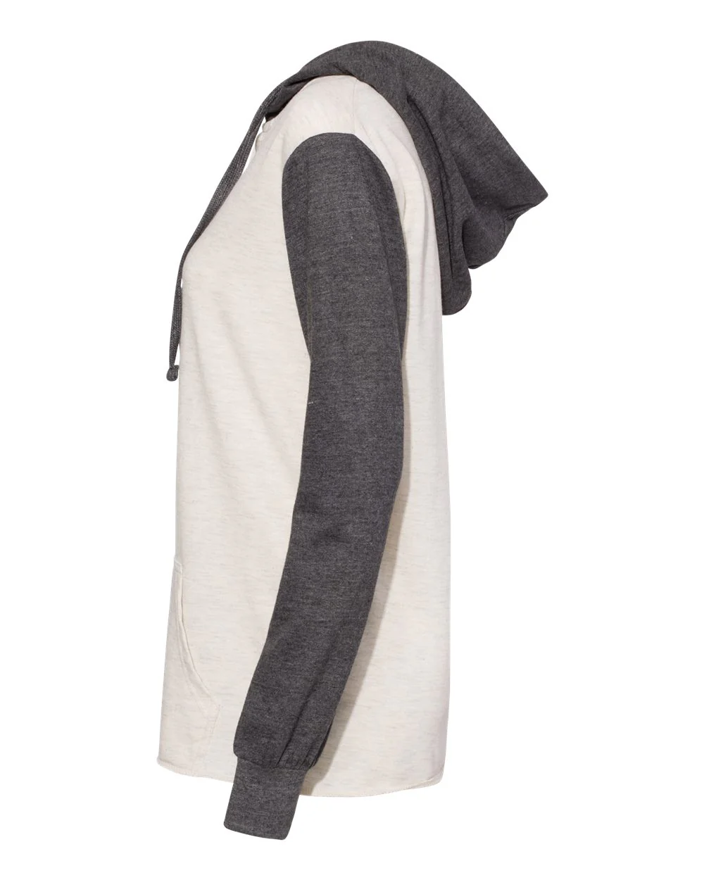 MV Sport-W20145-Women’s French Terry Hooded Pullover with Colorblocked Sleeves - Image 7