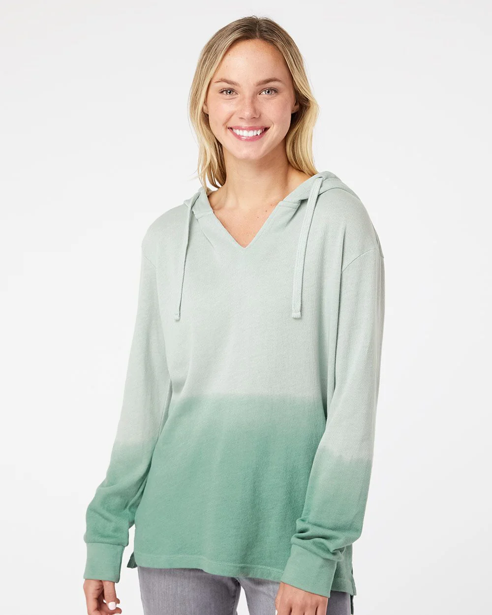 MV Sport-W20185-Women's French Terry Ombré Hooded Sweatshirt - Image 4
