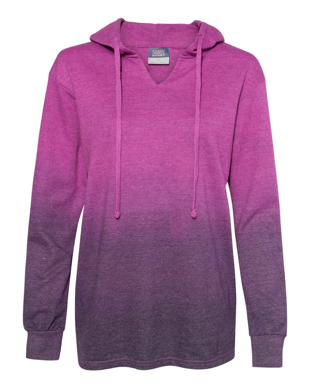 MV Sport-W20185-Women's French Terry Ombré Hooded Sweatshirt - Image 5