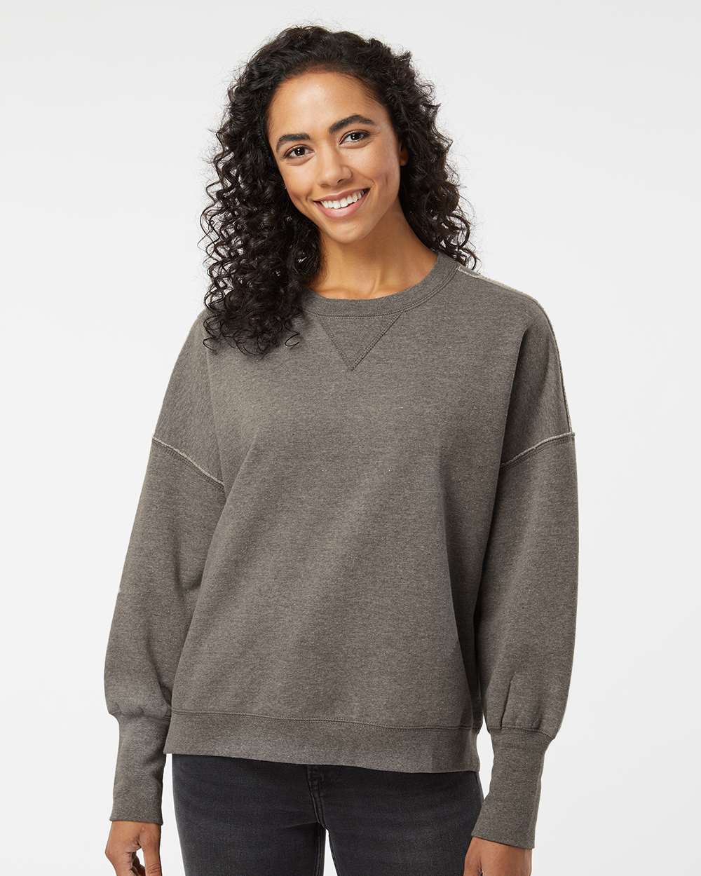 MV Sport-W22712-Women's Sueded Fleece Crewneck Sweatshirt - Image 11
