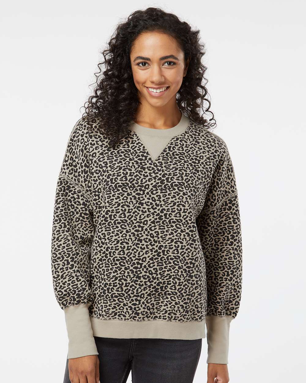 MV Sport-W22712-Women's Sueded Fleece Crewneck Sweatshirt - Image 4