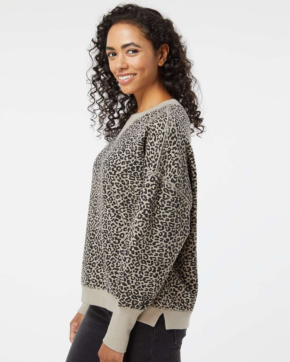 MV Sport-W22712-Women's Sueded Fleece Crewneck Sweatshirt - Image 5