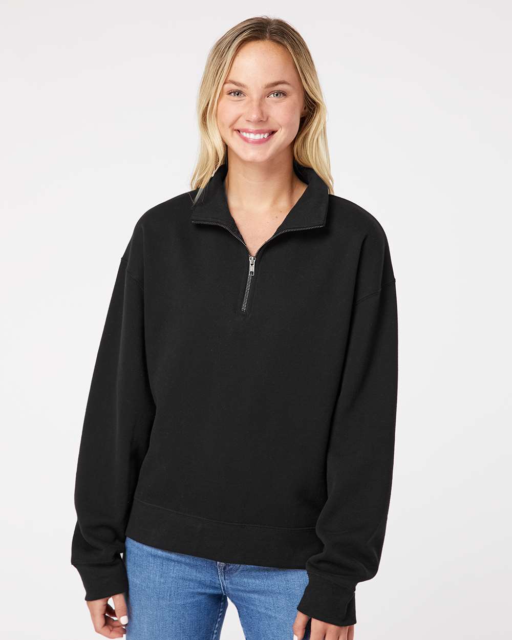 MV Sport-W22713-Women's Sueded Fleece Quarter-Zip Sweatshirt - Image 4