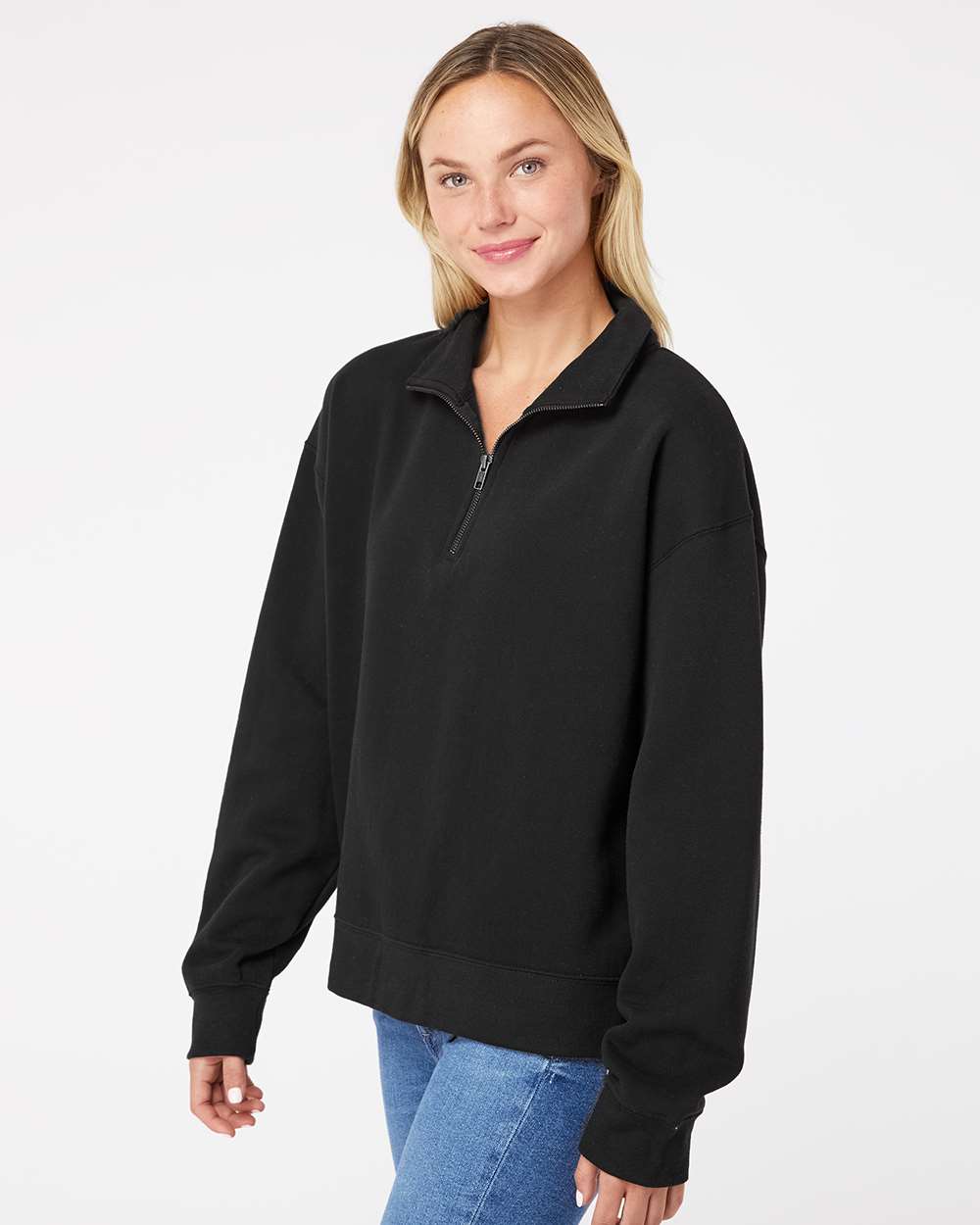 MV Sport-W22713-Women's Sueded Fleece Quarter-Zip Sweatshirt - Image 5