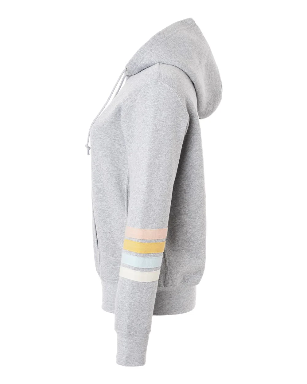 MV Sport-W22732-Women's Striped Sleeves Full-Zip Hooded Sweatshirt - Image 10
