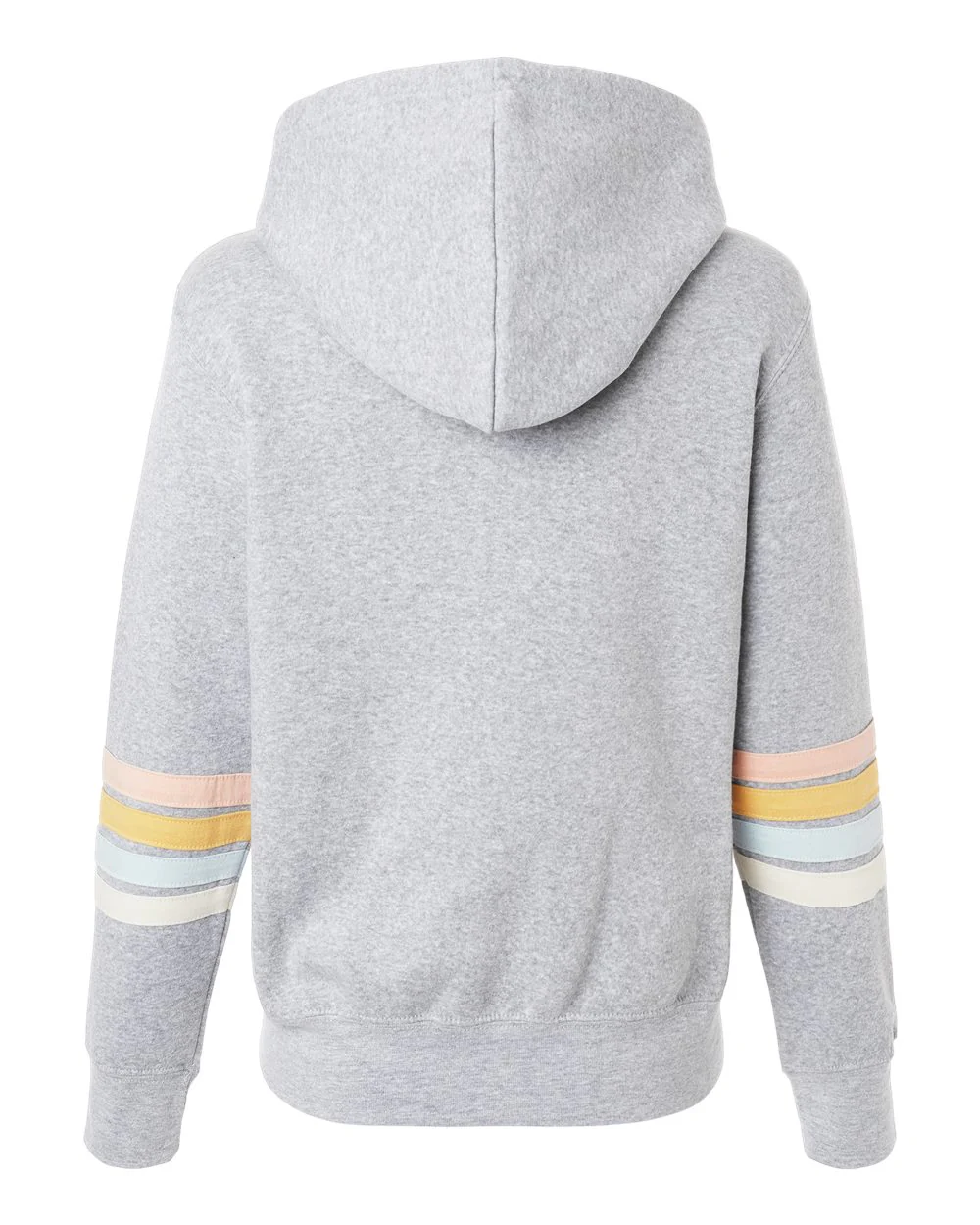 MV Sport-W22732-Women's Striped Sleeves Full-Zip Hooded Sweatshirt - Image 9
