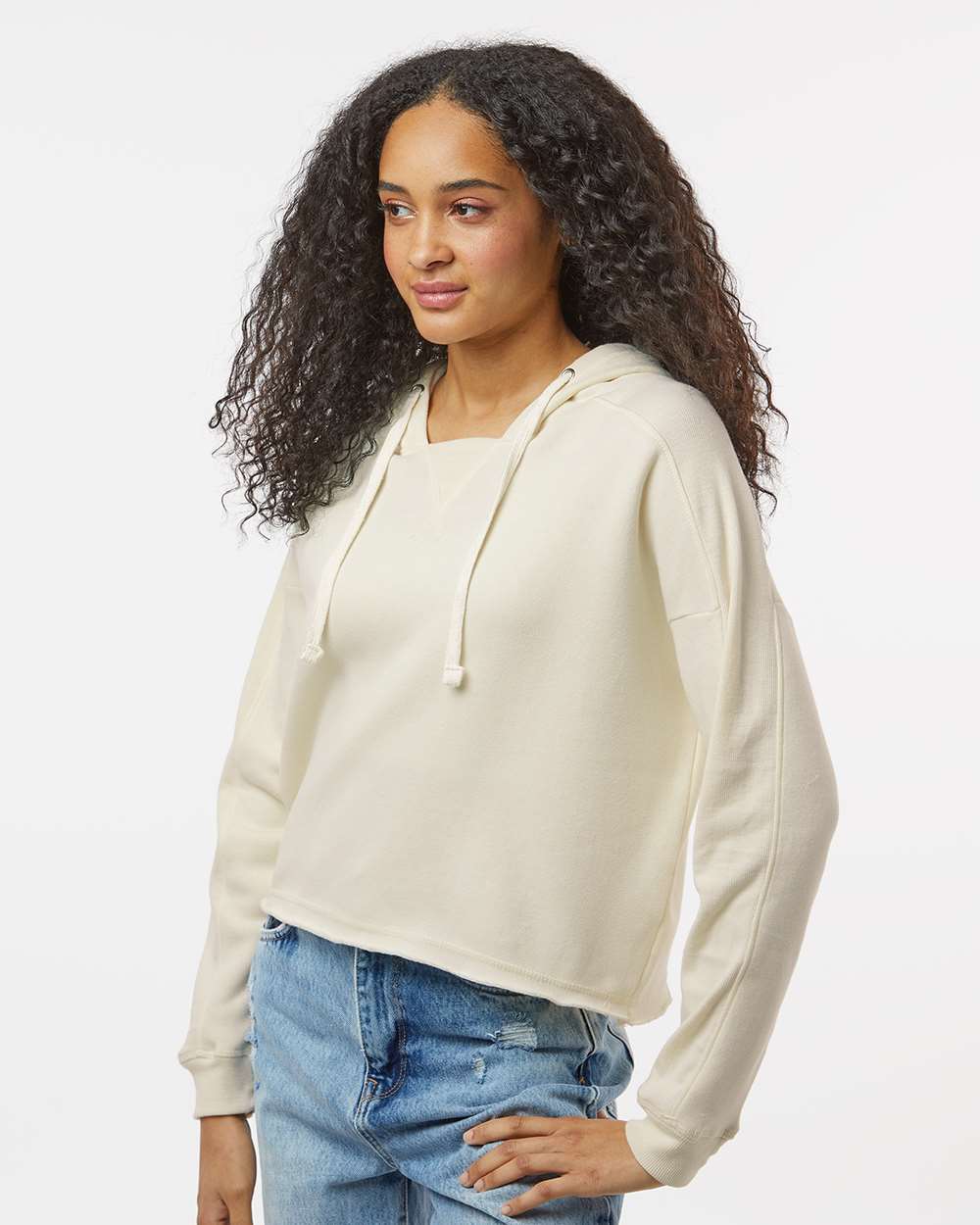MV Sport-W23101-Women's Angel Fleece Crop Hooded Sweatshirt - Image 12