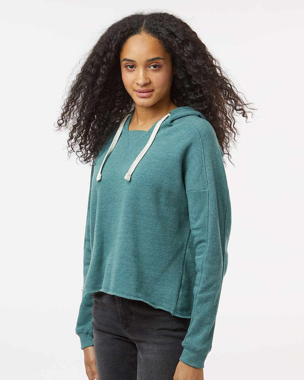 MV Sport-W23101-Women's Angel Fleece Crop Hooded Sweatshirt - Image 18