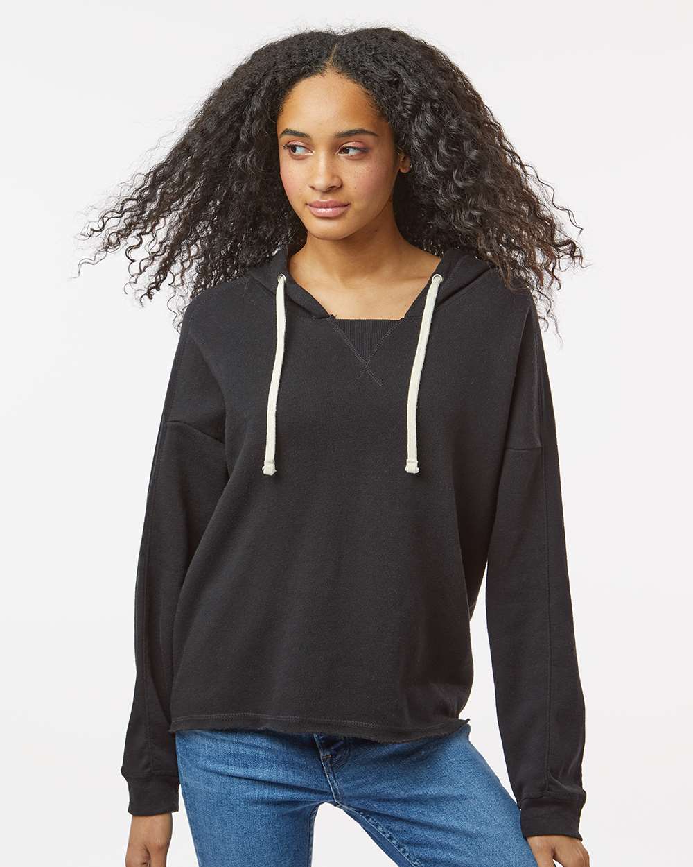 MV Sport-W23101-Women's Angel Fleece Crop Hooded Sweatshirt - Image 5