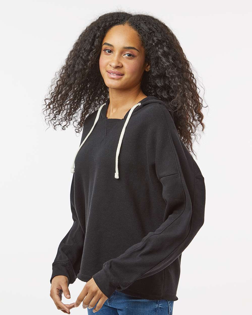 MV Sport-W23101-Women's Angel Fleece Crop Hooded Sweatshirt - Image 6
