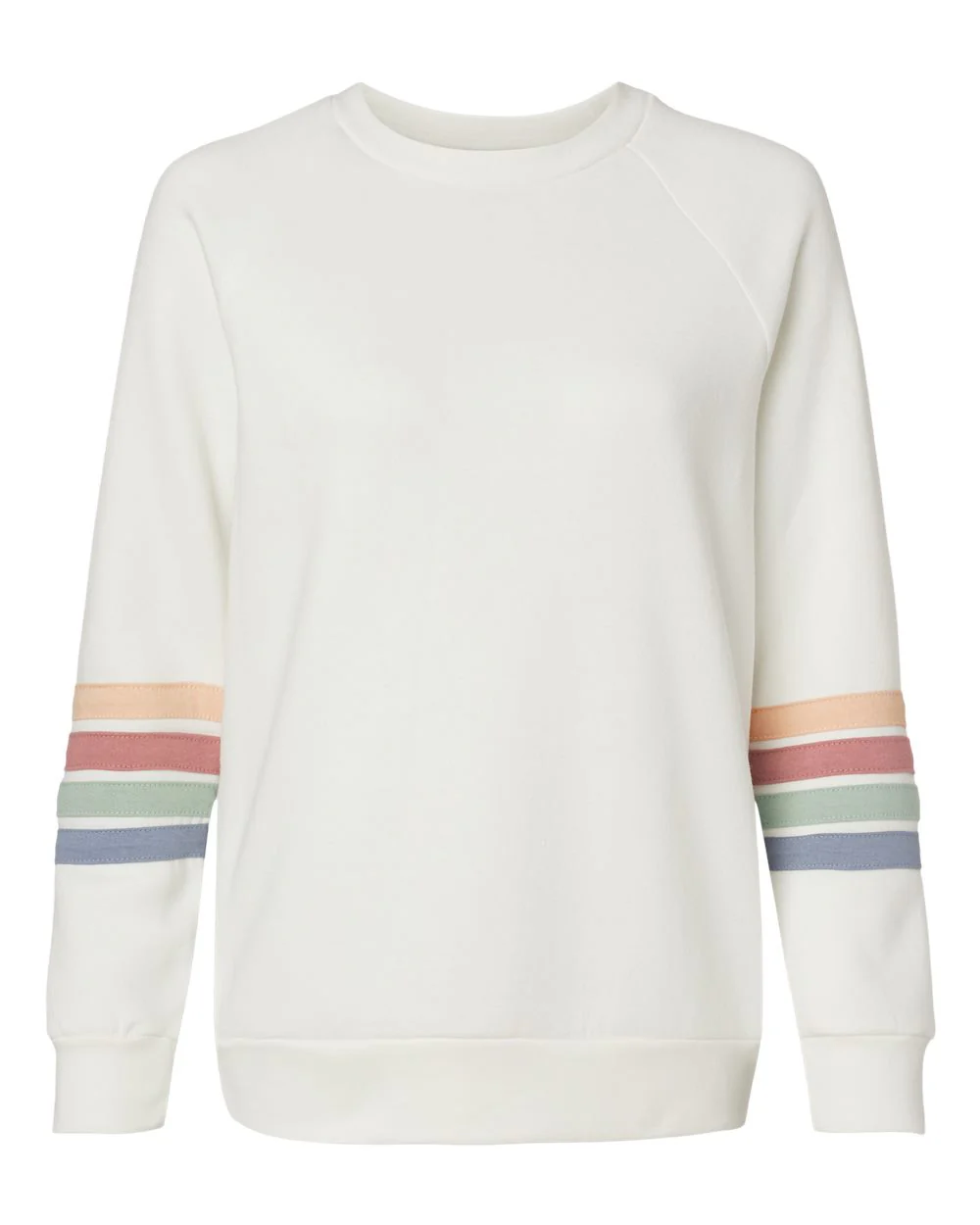 MV Sport-W23152-Women's Striped Sleeves Crewneck Sweatshirt - Image 8