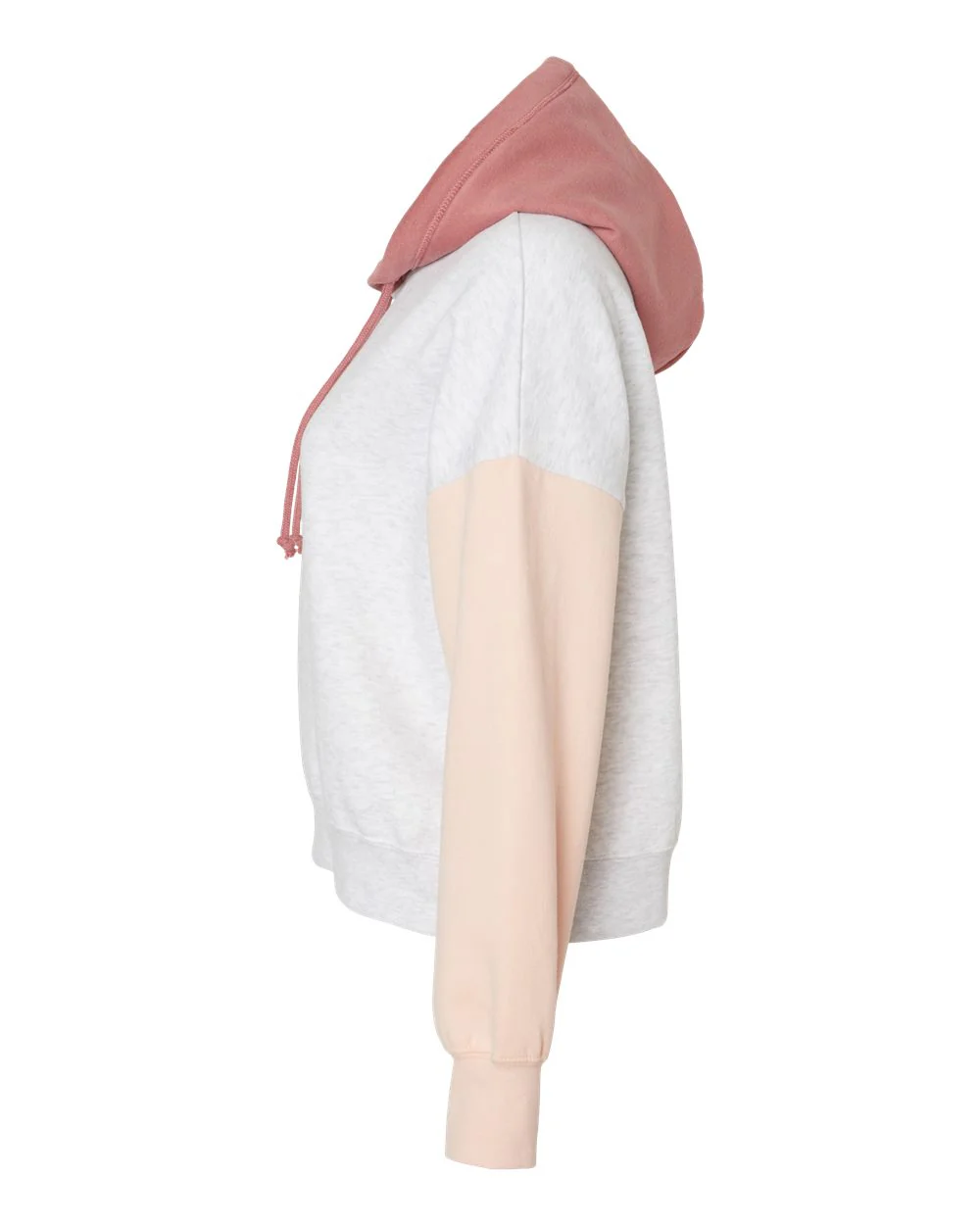 MV Sport-W23716-Women's Sueded Fleece Colorblocked Crop Hooded Sweatshirt - Image 10