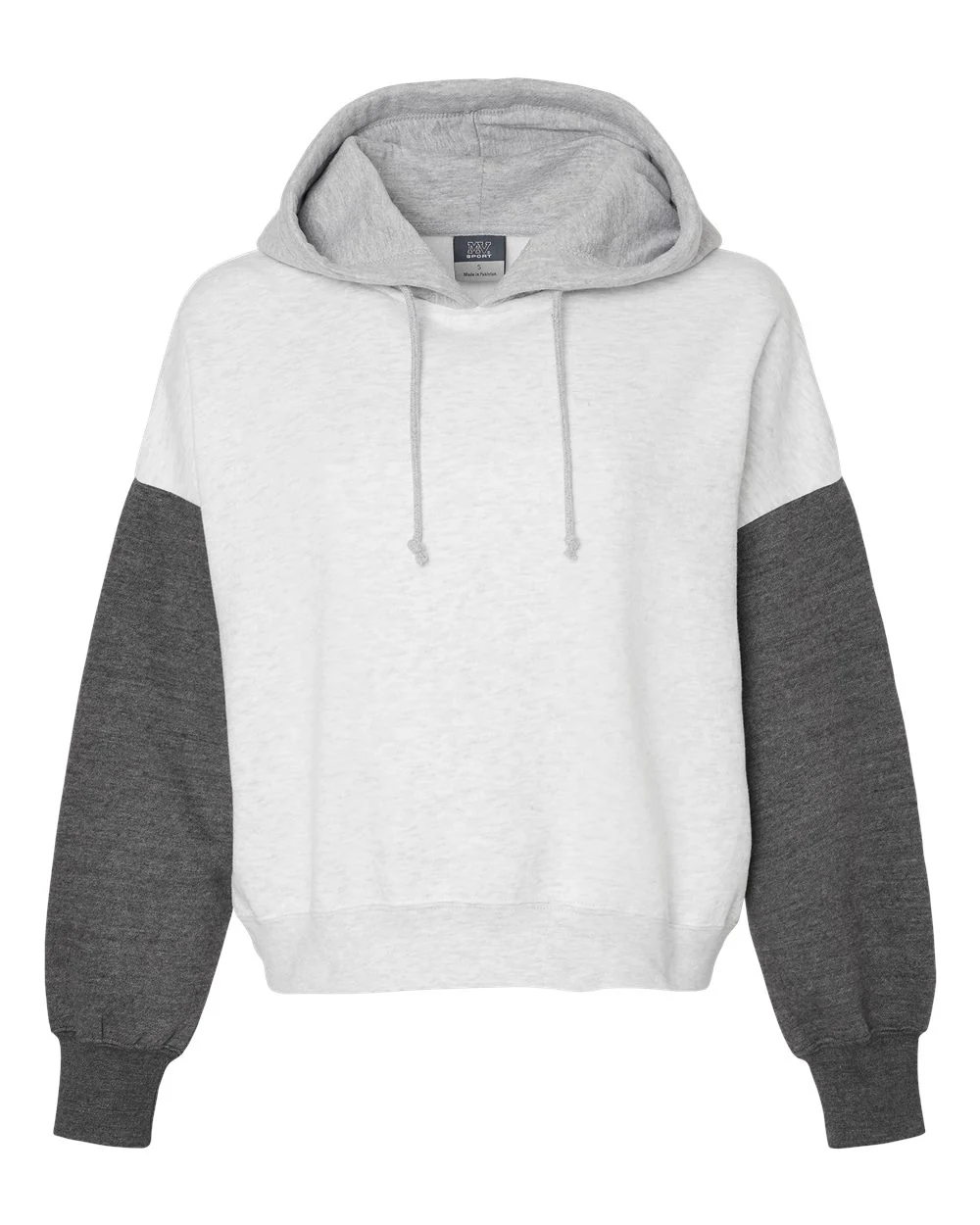 MV Sport-W23716-Women's Sueded Fleece Colorblocked Crop Hooded Sweatshirt - Image 14