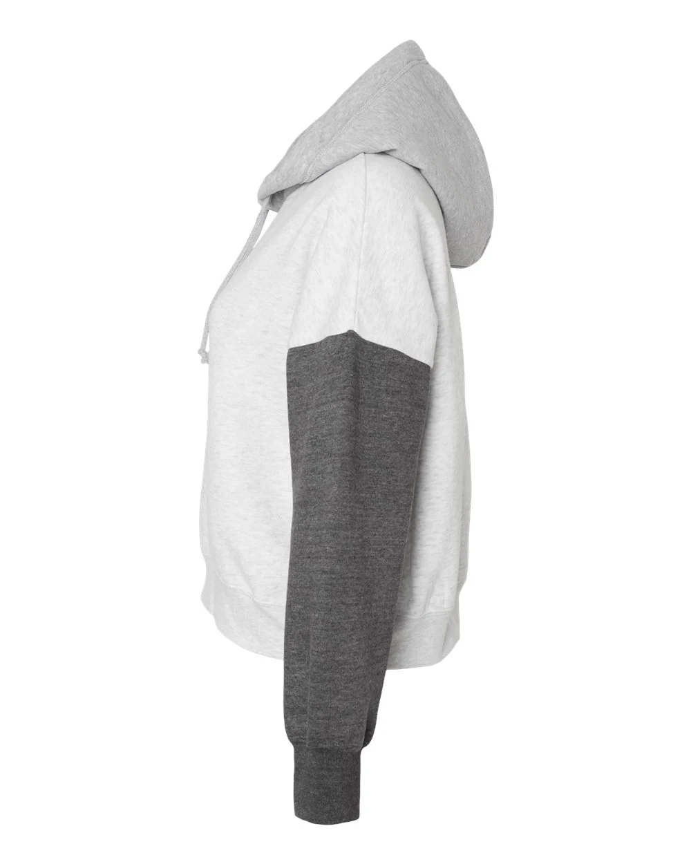 MV Sport-W23716-Women's Sueded Fleece Colorblocked Crop Hooded Sweatshirt - Image 16