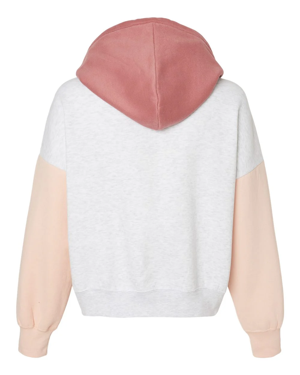 MV Sport-W23716-Women's Sueded Fleece Colorblocked Crop Hooded Sweatshirt - Image 9