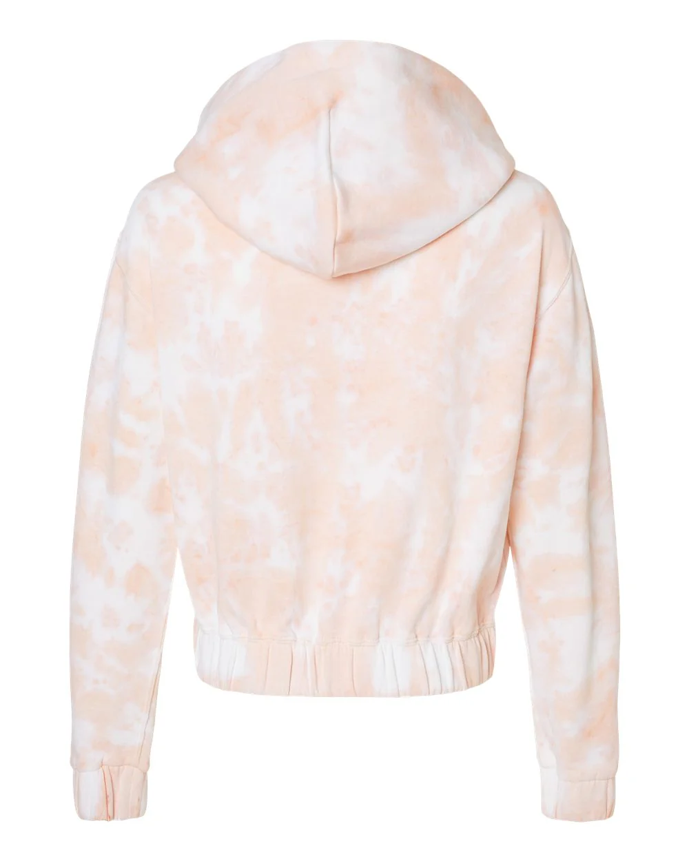 MV Sport-W23718-Women's Sueded Fleece Tie-Dyed Crop Hooded Sweatshirt - Image 3