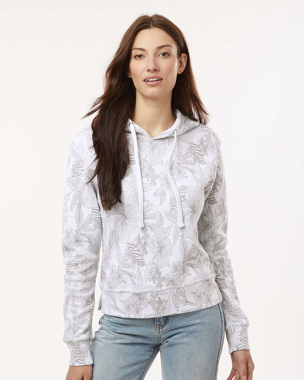 MV Sport-W24105-Women's Maddie Floral Print Hooded Sweatshirt - Image 11