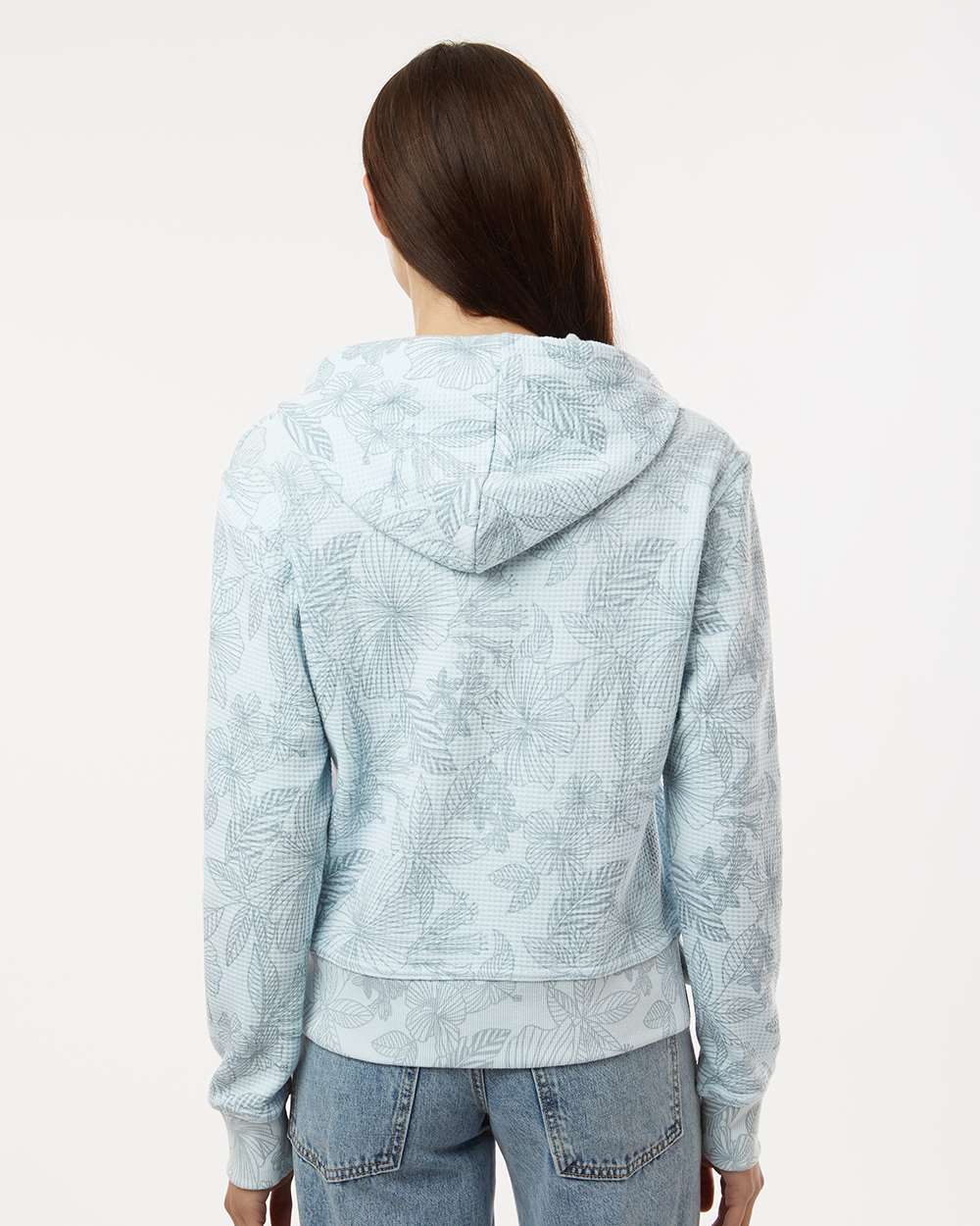 MV Sport-W24105-Women's Maddie Floral Print Hooded Sweatshirt - Image 6