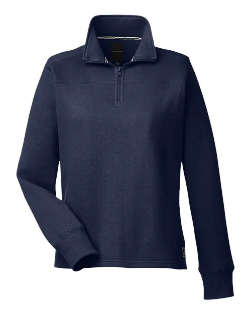 Nautica-N17397-Women's Anchor Fleece Quarter-Zip Sweatshirt - Image 3