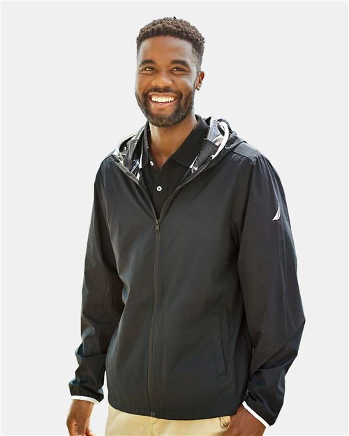 Nautica-N17926-Men's Stillwater Hooded Windbreaker - Image 2