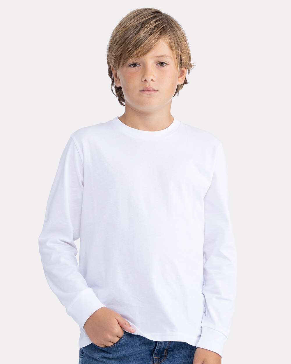 Next Level-3311-Youth Cotton Long Sleeve T-Shirt - Image 33