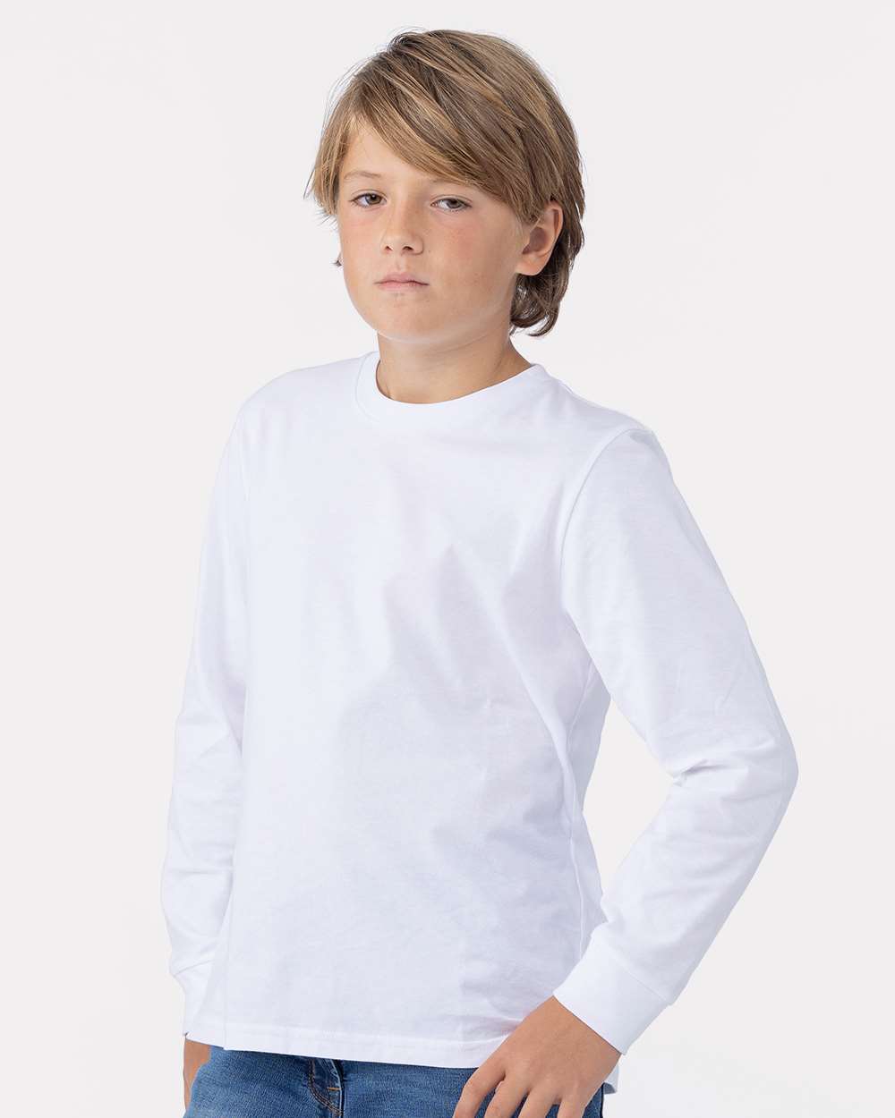 Next Level-3311-Youth Cotton Long Sleeve T-Shirt - Image 34