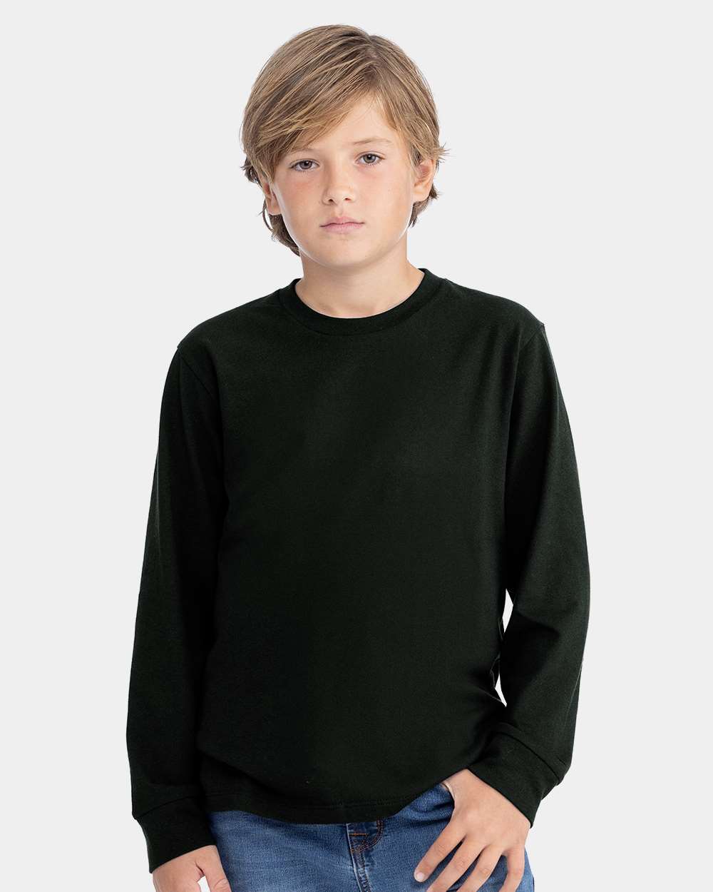 Next Level-3311-Youth Cotton Long Sleeve T-Shirt - Image 4