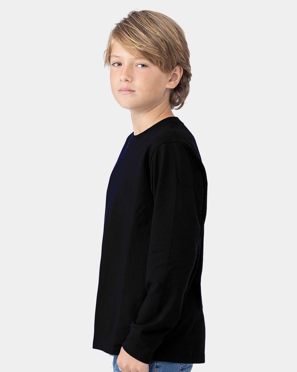 Next Level-3311-Youth Cotton Long Sleeve T-Shirt - Image 5