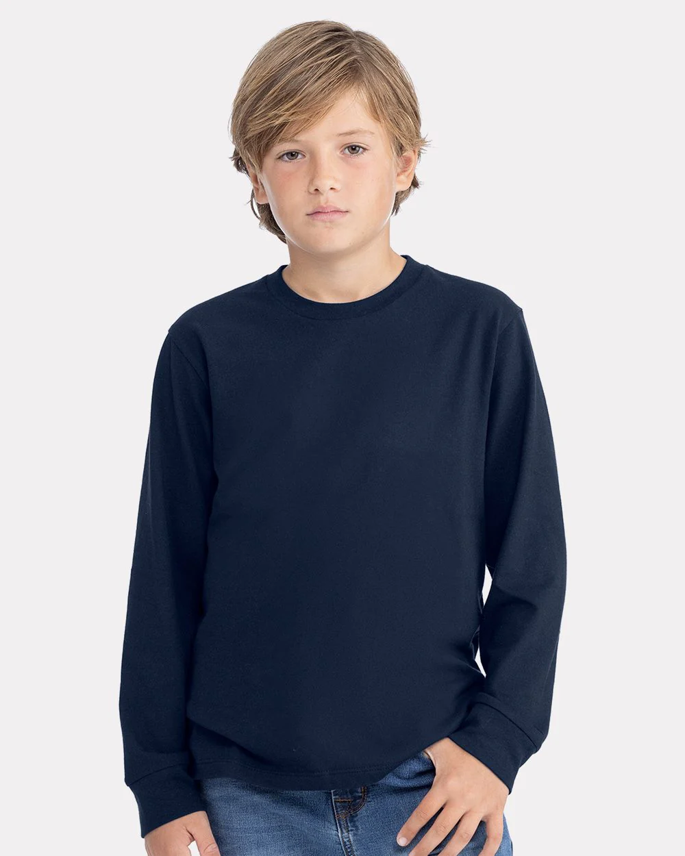 Next Level-3311-Youth Cotton Long Sleeve T-Shirt - Image 7