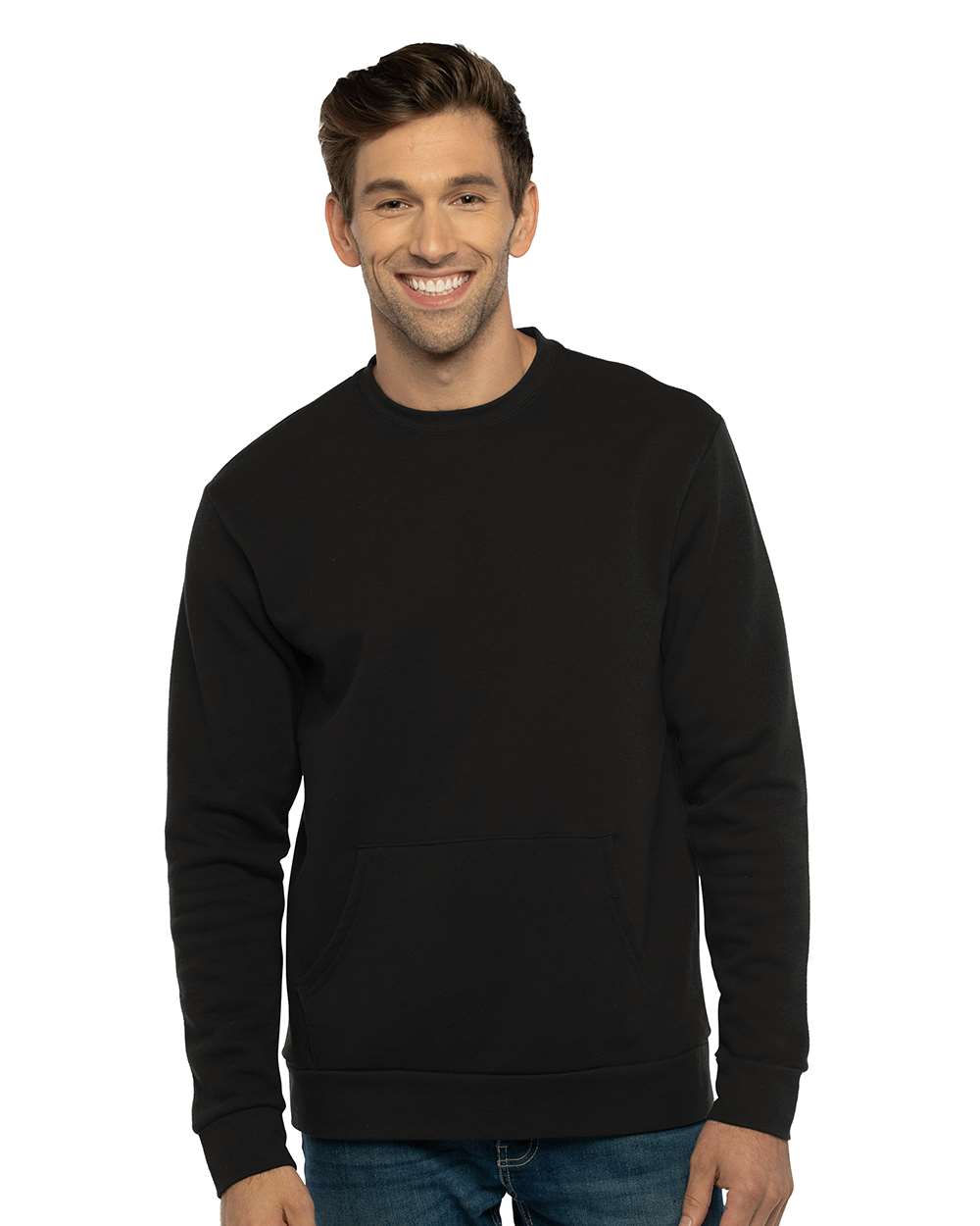 Next Level-9001-Santa Barbara Pocket Crewneck Sweatshirt - Image 4