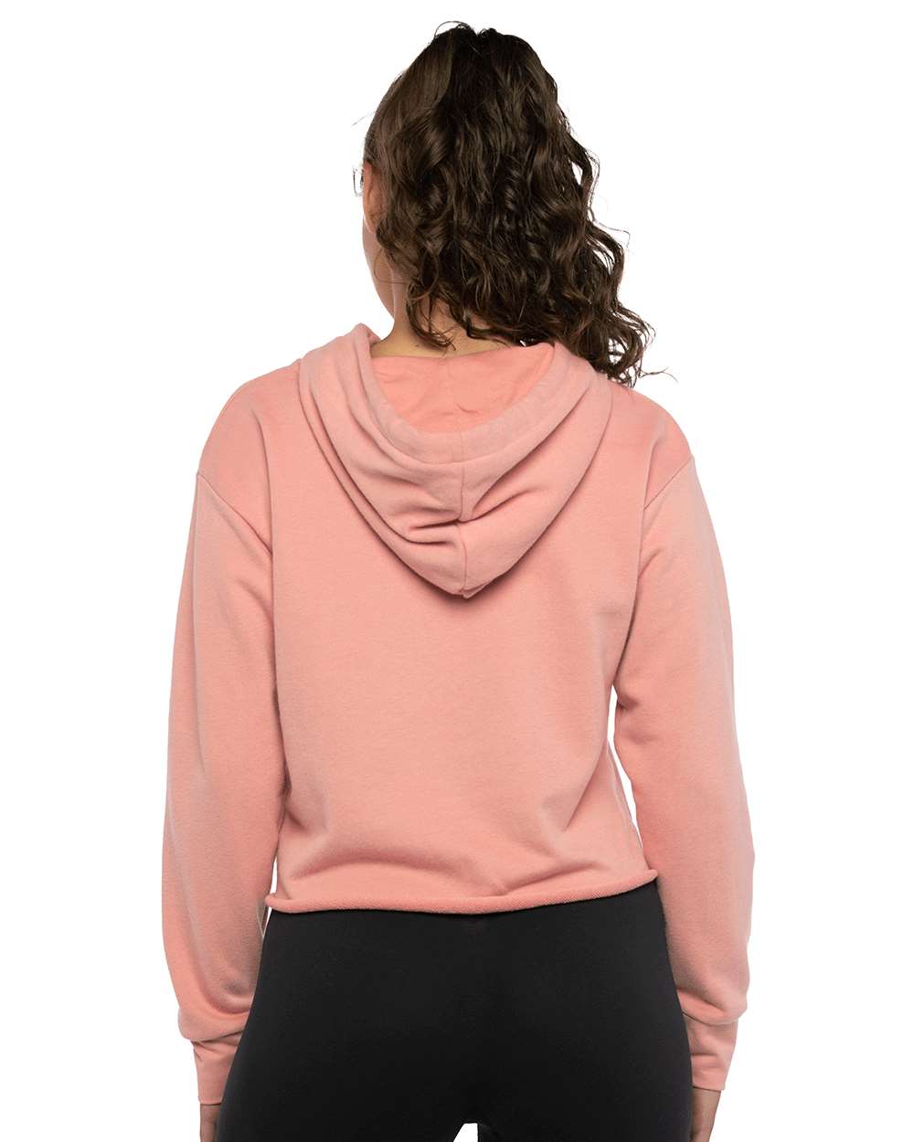 Next Level-9384-Women's Laguna Sueded Raw Edge Crop Hoodie - Image 11