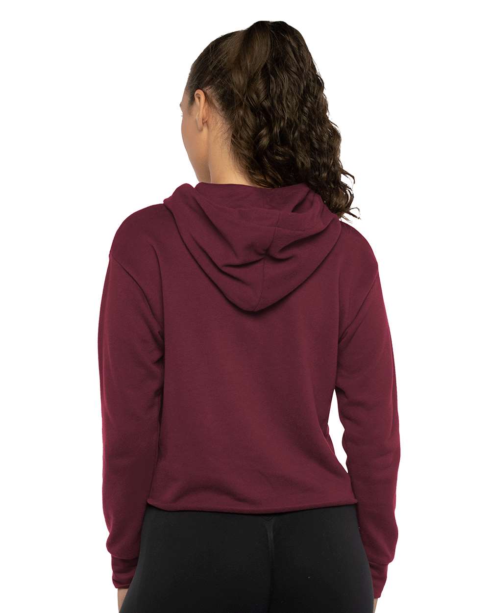 Next Level-9384-Women's Laguna Sueded Raw Edge Crop Hoodie - Image 19