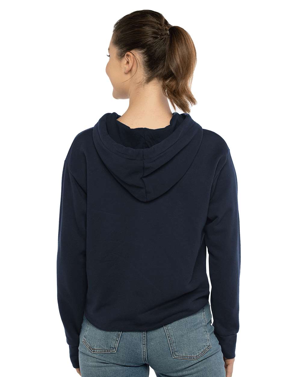Next Level-9384-Women's Laguna Sueded Raw Edge Crop Hoodie - Image 24