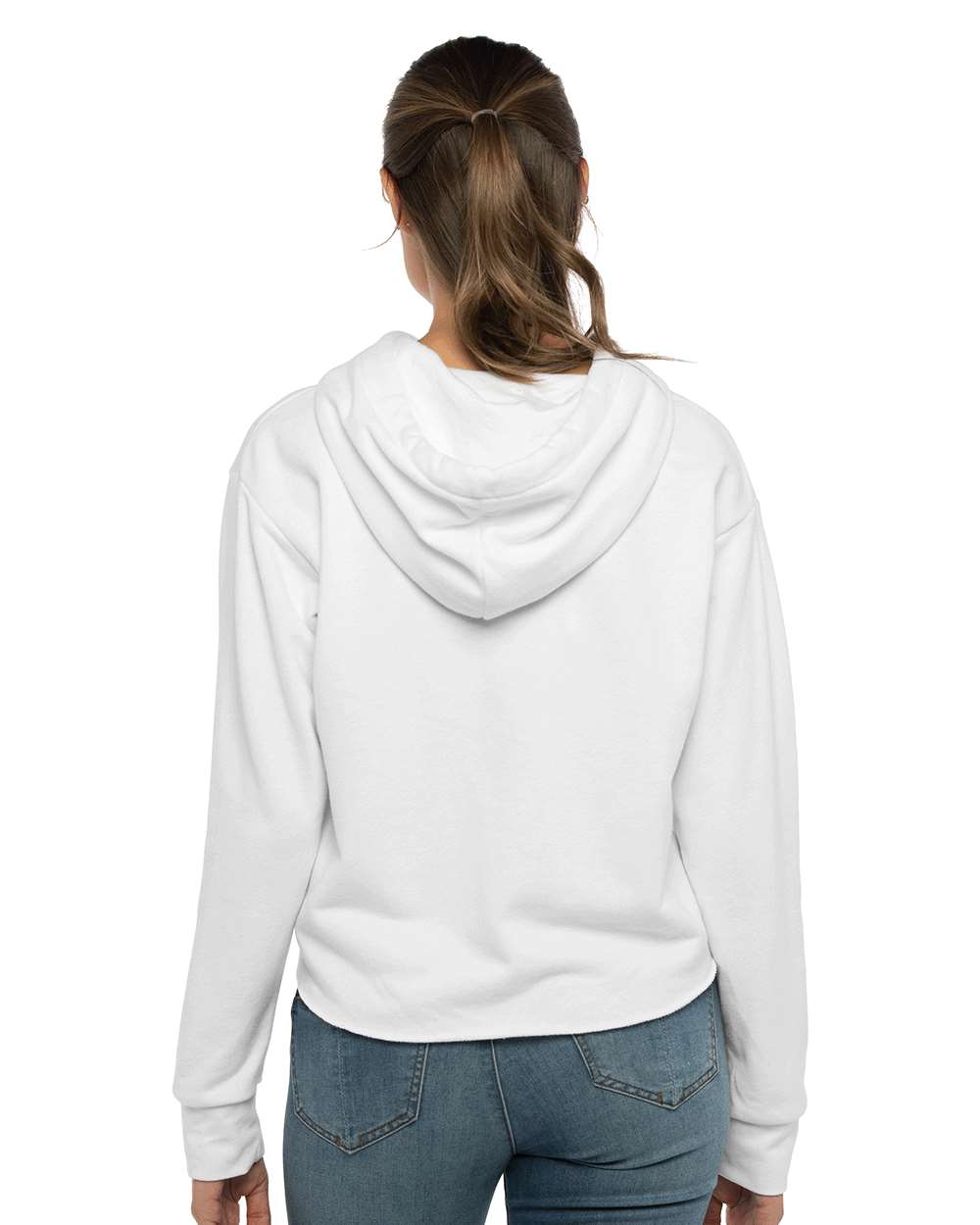 Next Level-9384-Women's Laguna Sueded Raw Edge Crop Hoodie - Image 37