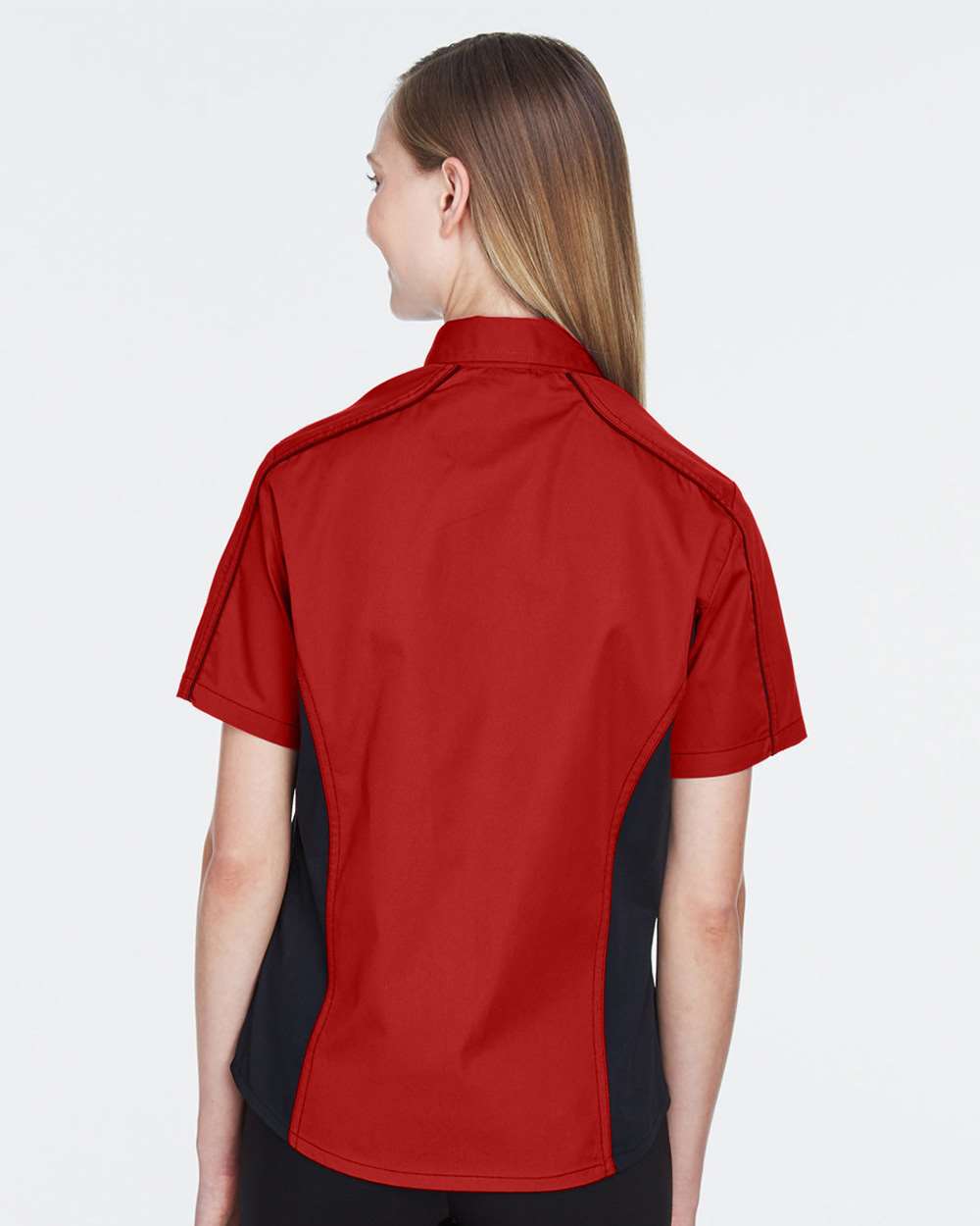 North End-77042-Women's Fuse Colorbloack Twill Short Sleeve Shirt - Image 11