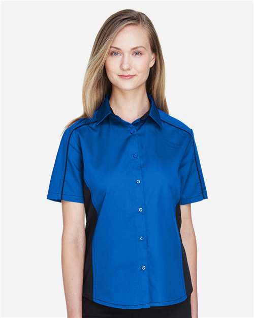 North End-77042-Women's Fuse Colorbloack Twill Short Sleeve Shirt - Image 19