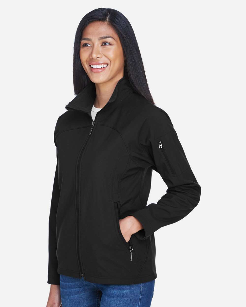 North End-78034-Women's 3-layer Fleece Performance Soft Shell Jacket - Image 4