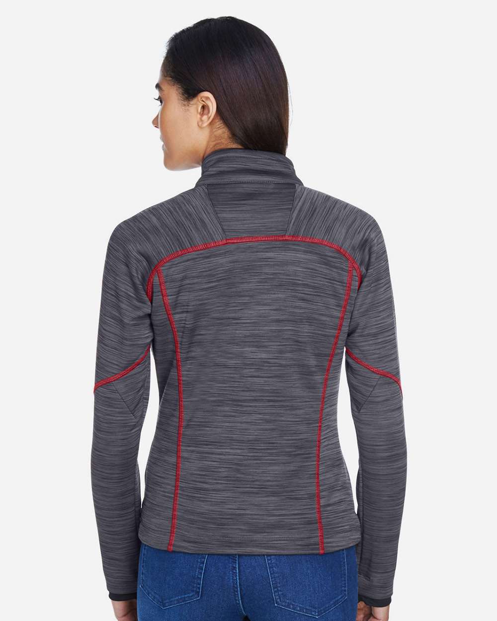 North End-78697-Women's Flux Mélange Bonded Fleece Jacket - Image 16