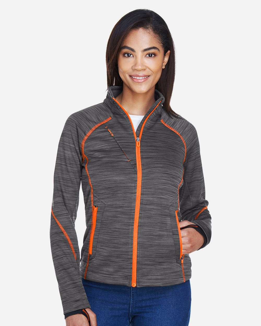 North End-78697-Women's Flux Mélange Bonded Fleece Jacket - Image 19