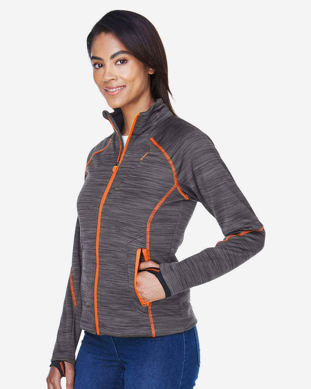 North End-78697-Women's Flux Mélange Bonded Fleece Jacket - Image 20