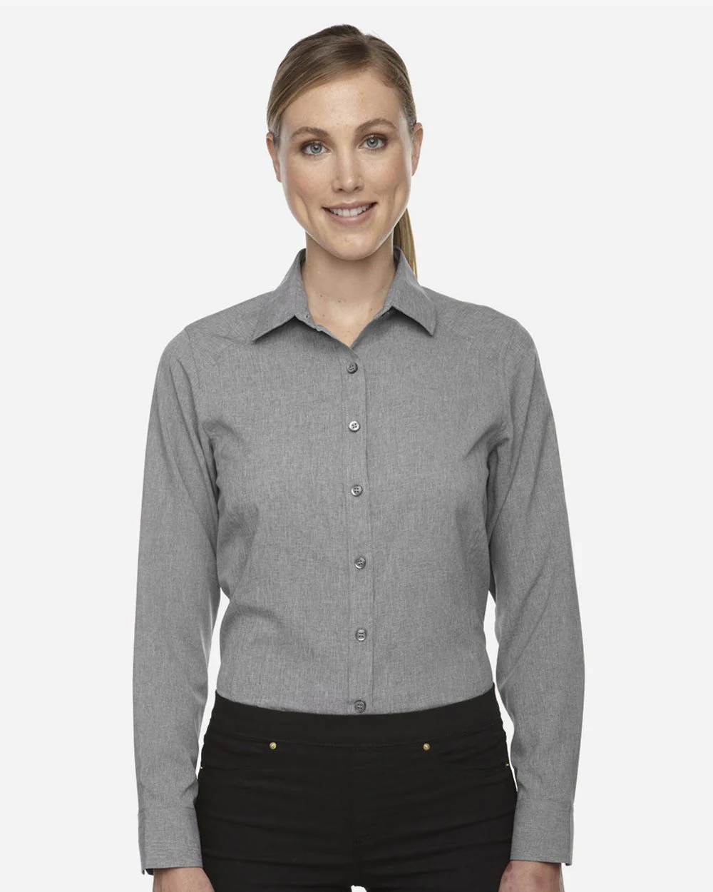 North End-78802-Women's Melange Performance Shirt - Image 4