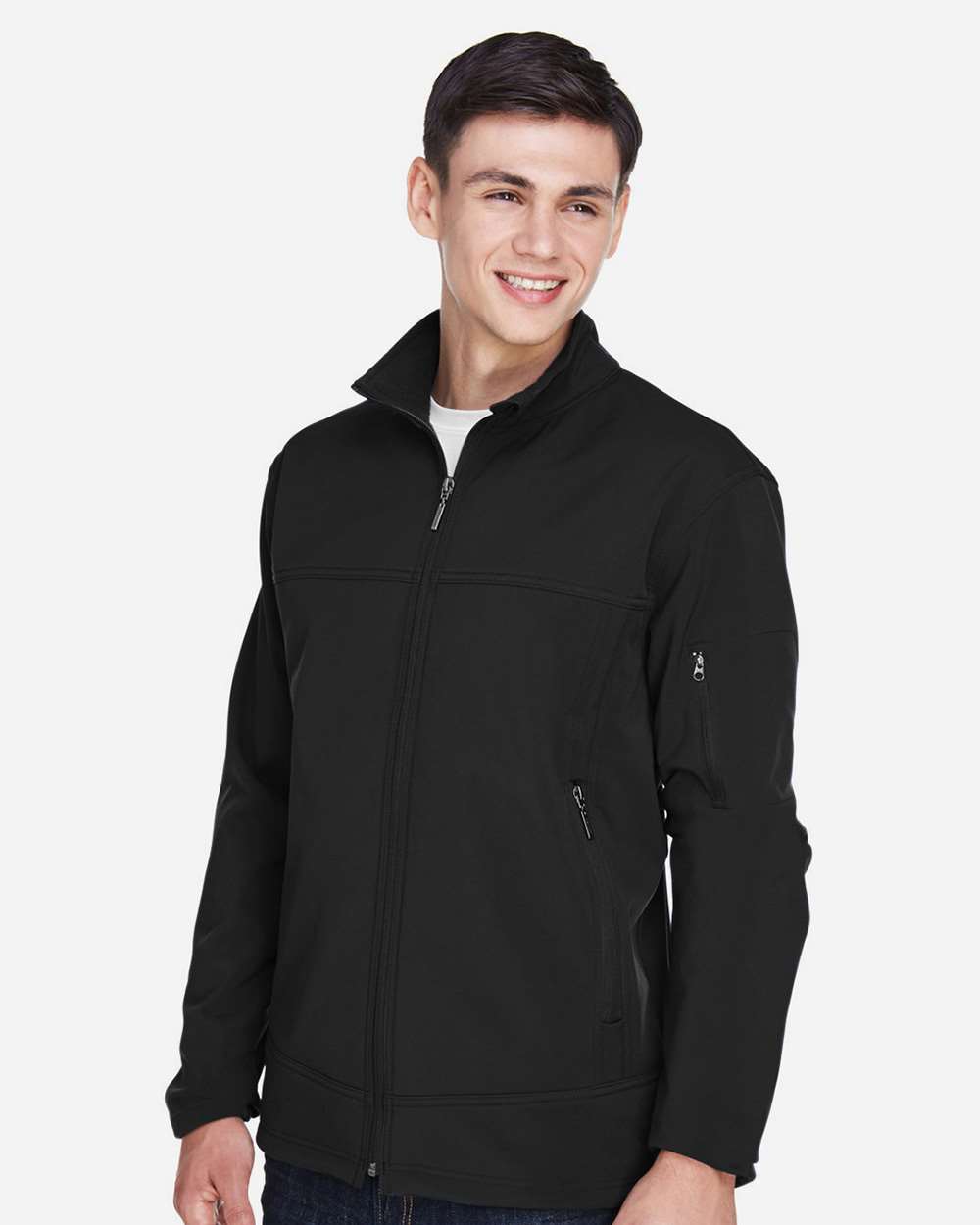 North End-88099-Men's Three layer Fleece Performance Soft Shell Jacket - Image 4